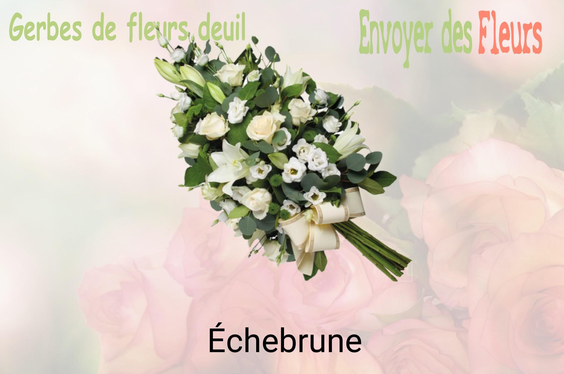 Gerbe de fleurs de deuil livrée à Échebrune